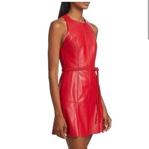 NWT Alice + Olivia Vegan Leandra Mini Dress